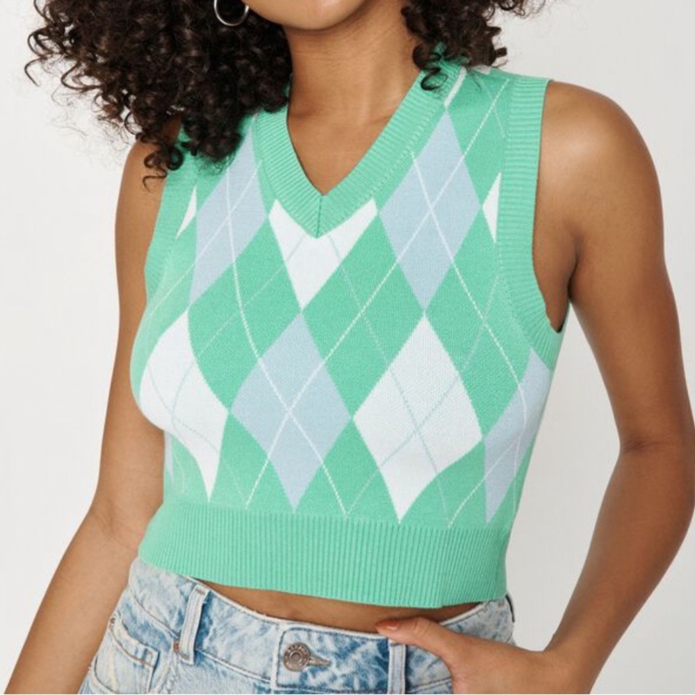 NWOT GARAGE | Argyle Vest